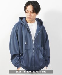 1111clothing/ジップアップパーカー メンズ ビッグパーカー レディース トップス 長袖 パーカ オーバーサイズ ビッグシルエット ジップパーカー スポーツウェア ルームウェア/505212131