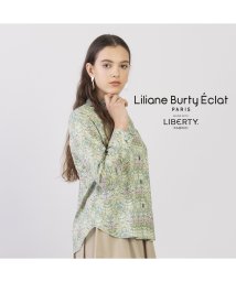 Liliane Burty ECLAT(リリアンビューティエクラ)/【S・Mサイズ】リバティ　ストロベリーシーフプリントブラウス/ライトグリーン