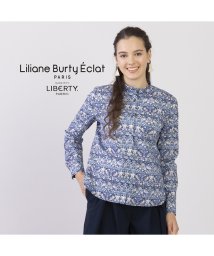Liliane Burty ECLAT(リリアンビューティエクラ)/【S・Mサイズ】リバティ　ストロベリーシーフプリントブラウス/ブルー