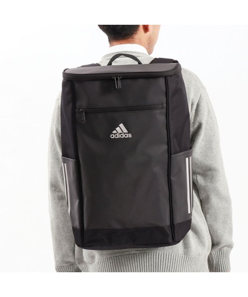 Adidas(アディダス)/アディダス リュック adidas リュックサック バックパック デイパック スクエア ボックス型 通学 スポーツ B4 23L PC収納 高校生 63586/ブラック系3