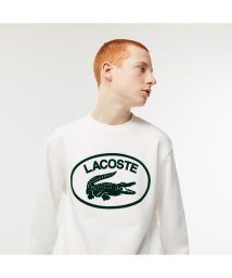 LACOSTE Mens(ラコステ　メンズ)/【EC限定】フロッキーオーバルクロッククルーネックスウェット/ホワイト