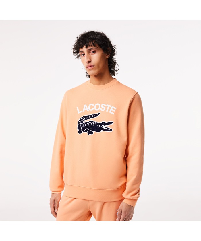 LACOSTE 『Croco Magic』ロゴクルーネックスウェット