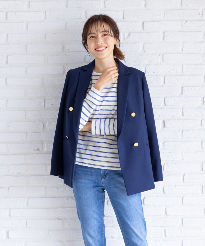 セール】ダブルテーラードジャケット【Leilian WHITE LABEL