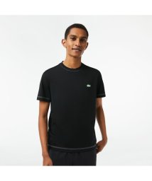 LACOSTE Mens(ラコステ　メンズ)/ネオンカラーステッチワンポイントロゴTシャツ/ブラック