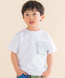 Noeil aime BeBe(ノイユ　エーム　べべ)/胸ポケットバックプリントTシャツ (80~130cm)/ホワイト