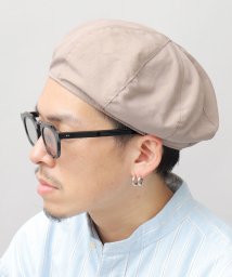 Besiquenti(ベーシックエンチ)/シワ加工 ナイロン ベレー帽 ベレー 帽子 メンズ カジュアル シンプル アウトドア レジャー/グレージュ