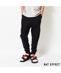 RAT EFFECT(ラット エフェクト)/ストレッチサルエルパンツ/ブラック