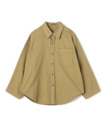MACPHEE(MACPHEE)/ソフトコットンサテン オーバーサイズシャツ/47ブラウン