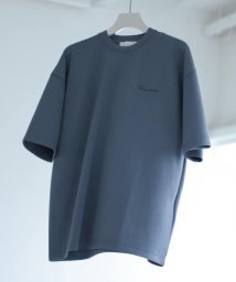 SENSE OF PLACE by URBAN RESEARCH(センスオブプレイス バイ アーバンリサーチ)/シシュウダンボールポンチTシャツ(5分袖)/BLUE