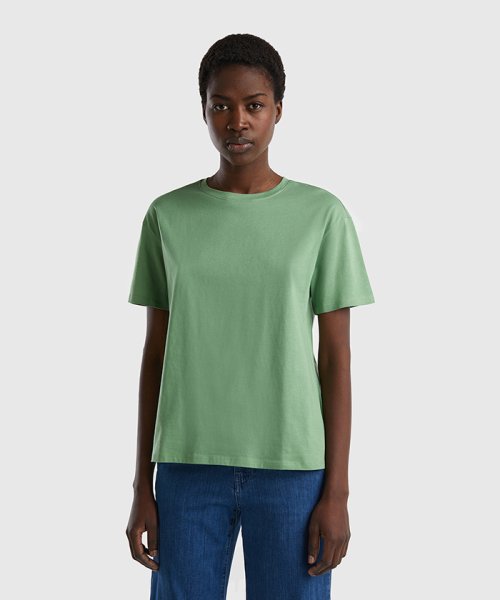 BENETTON (women)(ベネトン（レディース）)/無地半袖Tシャツ・カットソー/グリーン