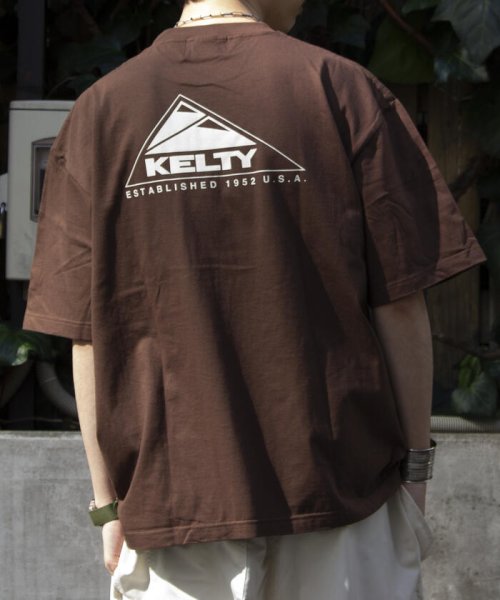 GLOSTER(GLOSTER)/【KELTY×GLOSTER】別注バックプリント ビッグシルエットTシャツ ケルティ/ダークブラウン