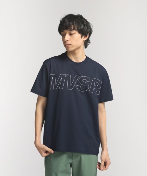 MOVESPORT(ムーブスポーツ)/SUNSCREEN ビックロゴ ショートスリーブシャツ【アウトレット】/ネイビー