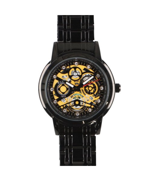SP(エスピー)/WSQ015－BLK メンズ腕時計 メタルベルト/ブラック系