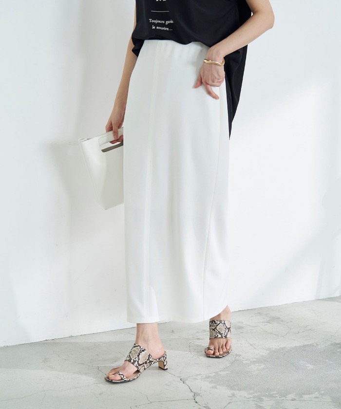 セール】◇【WEB限定】カットジョーゼットタイトスカート(505212806