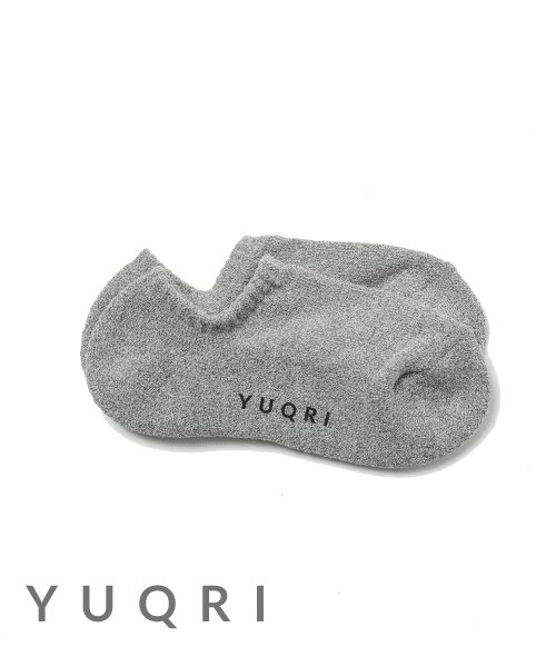 YUQRI(YUQRI)/【YUQRI / ユクリ】puff pile cover 抗菌防臭 消臭 制菌 靴下 ソックス 父の日 ギフト プレゼント 贈り物/グレー