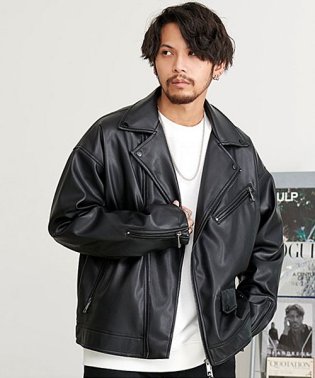 CavariA/CavariA ドロップショルダーPUレザーライダースJKT/505217155