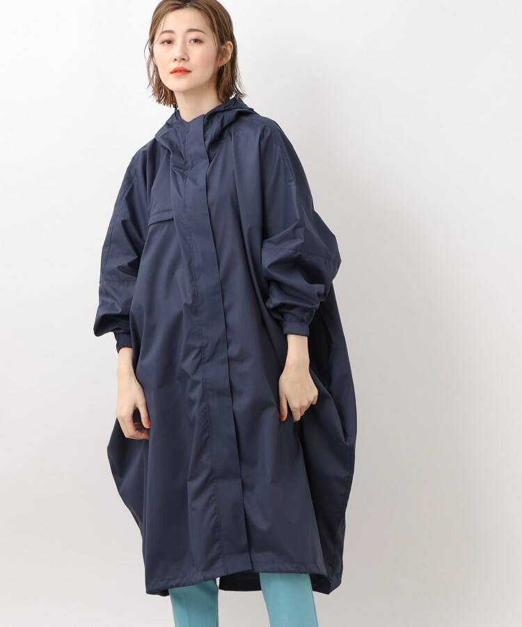 because モッズギャザーコートレディース レインコートチェック柄  