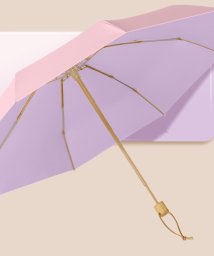 aimoha(aimoha（アイモハ）)/【晴雨兼用】UVカット ミニ 木製持ち手 マカロンカラー折り畳み傘/ピンク