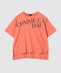 COMME CA ISM (コムサイズム（レディス）)/配色ロゴ　プリントＴシャツ/オレンジ