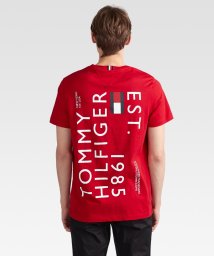 TOMMY HILFIGER(トミーヒルフィガー)/BRAND LOVE BACK TEE/レッド