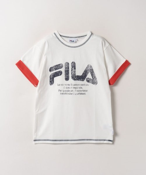 FILA（School Kids）(フィラ（スクール　キッズ）)/【キッズ】ヴィンテージ風ロゴプリント Tシャツ ボーイズ/オフホワイト
