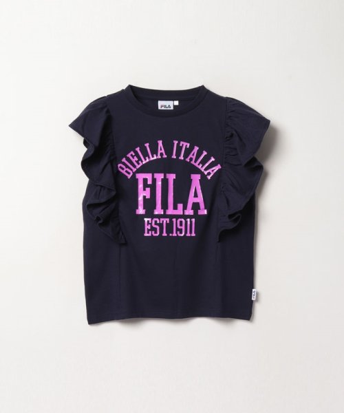FILA（School Kids）(フィラ（スクール　キッズ）)/【キッズ】フリル ノースリーブシャツ ガールズ/ネイビー