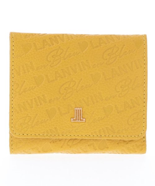 LANVIN en Bleu(BAG)(ランバンオンブルー（バッグ）)/オール BOX二つ折り財布/イエロー