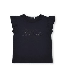 BeBe(ベベ)/スパンコールロゴプリント Tシャツ(100~150cm)/ブラック
