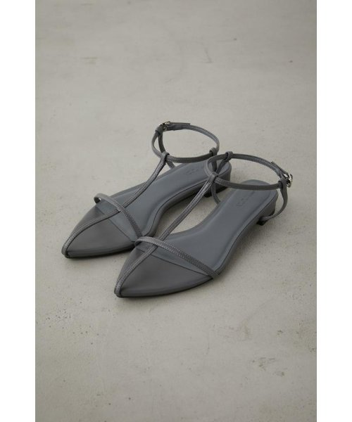 AZUL by moussy(アズールバイマウジー)/T－STRAP POINTED TOE SANDALS/GRY