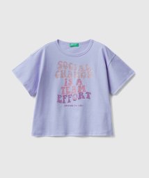 BENETTON (UNITED COLORS OF BENETTON GIRLS)/キッズグリッタープリント半袖Tシャツ・カットソーG/505206011