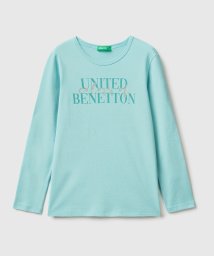 BENETTON (UNITED COLORS OF BENETTON GIRLS)(ユナイテッド　カラーズ　オブ　ベネトン　ガールズ)/キッズロゴプリント長袖Tシャツ・カットソーG/ミント