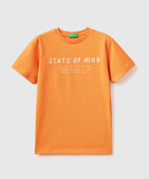 BENETTON (UNITED COLORS OF BENETTON BOYS)(ユナイテッド　カラーズ　オブ　ベネトン　ボーイズ)/キッズコットン半袖Tシャツ・カットソーB/オレンジ