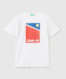 BENETTON (UNITED COLORS OF BENETTON BOYS)(ユナイテッド　カラーズ　オブ　ベネトン　ボーイズ)/キッズフロントプリント半袖Tシャツ・カットソーB/ホワイト