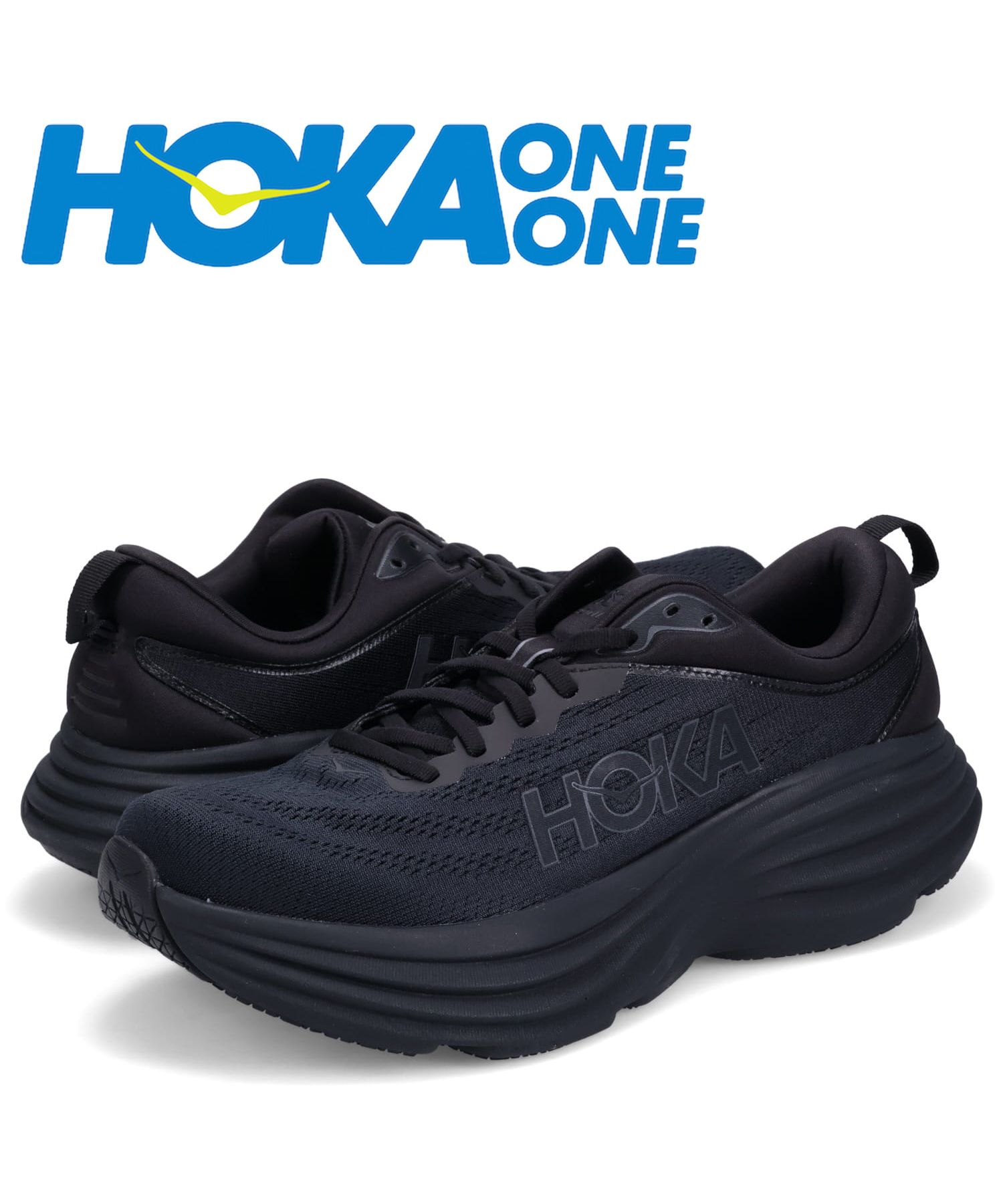 HOKA ONE ONE ホカオネオネ ボンダイ 8 スニーカー メンズ ランニング 厚底 Bondi 8 ブラック 黒 1123202－BBLC