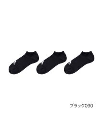 Adidas(アディダス)/福助 公式  靴下 メンズ adidas (アディダス) 3足組 消臭 無地 スニーカー丈  06020w<br>紳士 男性  フクスケ fukuske/ブラック