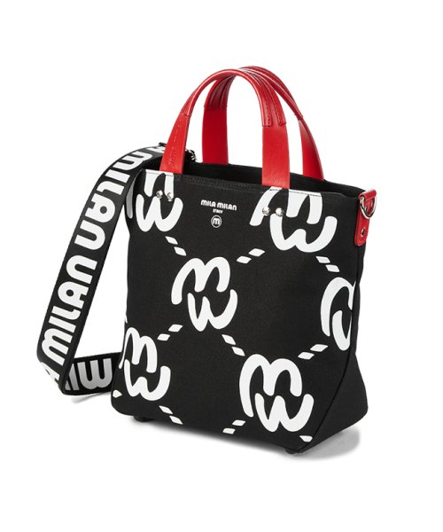 ミラミラン トートバッグ ミニトート ショルダーバッグ メンズ レディース ブランド ファスナー付き 小さめ 撥水 mila milan 259711 ミラ ミニトート mila milan
