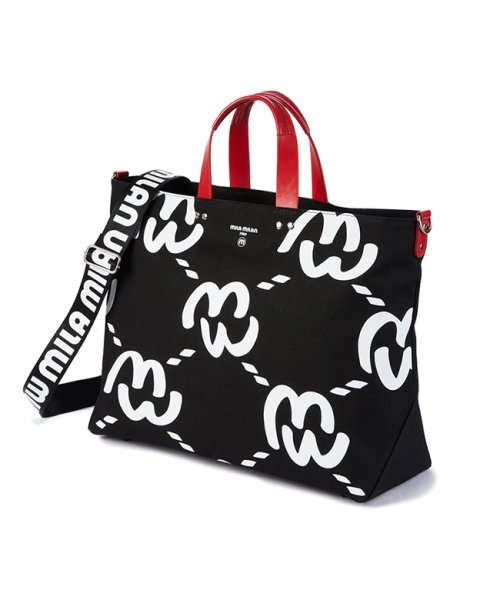 ミラミラン トートバッグ メンズ レディース ブランド ショルダー ファスナー付き 撥水 A4 B4 2WAY mila milan 259712 ミラ mila milan