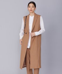 ICB（LARGE SIZE）(ICB（大きいサイズ）)/【セットアップ対応・洗える】 LooseWeave ロングジレ/レディッシュブラウン系