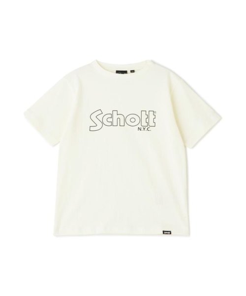 Schott(ショット)/ SS T－SHIRT BASIC LOGO/ベーシックロゴ Tシャツ/オフホワイト3