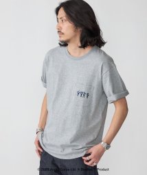 SHIPS MEN(シップス　メン)/*SHIPS: THE BEATLES コラボレーション ミニ エンブロイダリー ポケット Tシャツ/グレー系