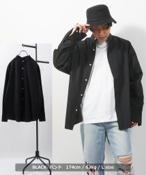 1111clothing/シャツ メンズ ストライプシャツ レディース レギュラーカラー 長袖シャツ バンドカラー ロングシャツ カジュアルシャツ シャツワンピース 長袖 オーバーサイズ/505221486