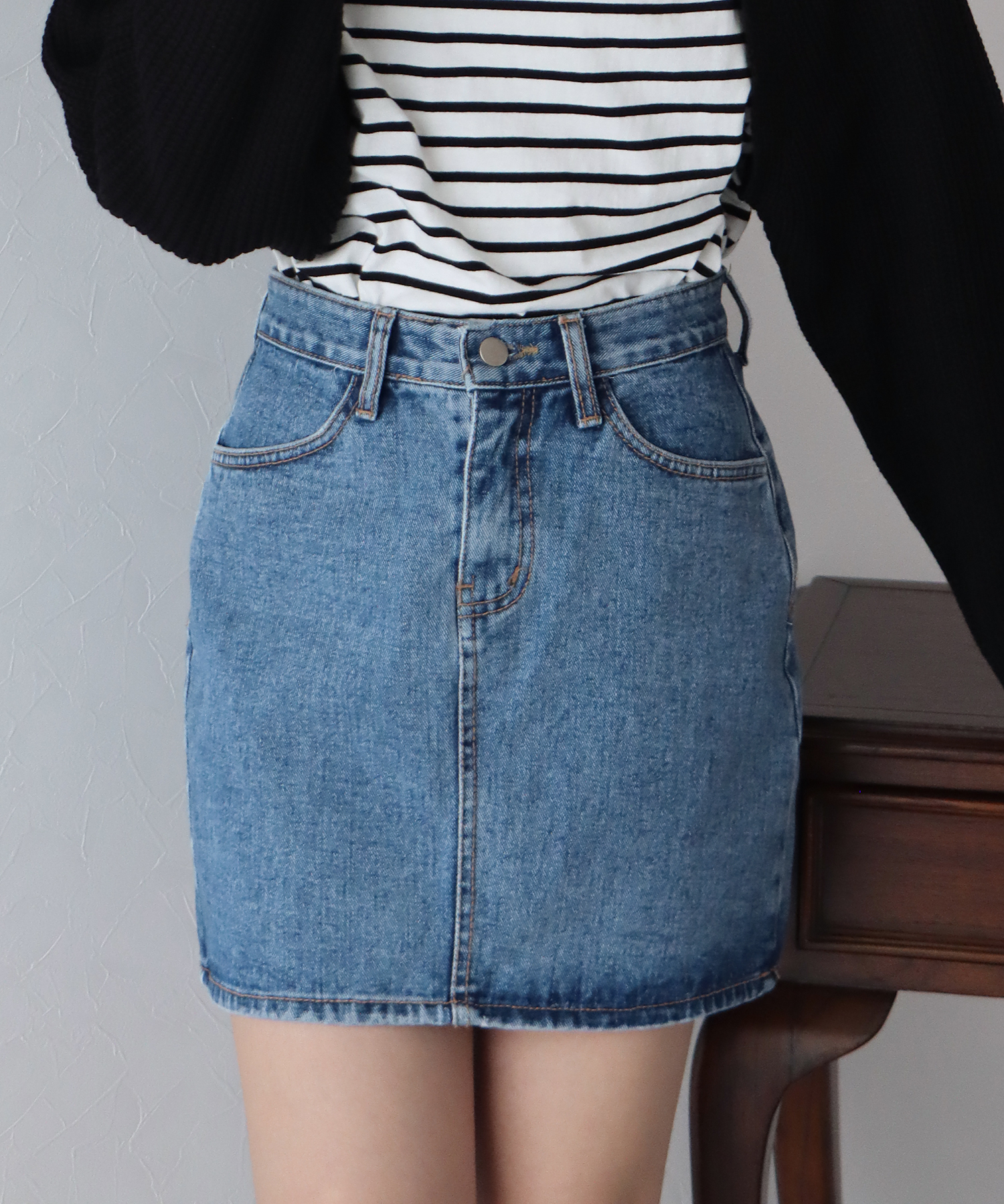 セール】台形デニムミニスカート(505221704) | ブルーイースト  