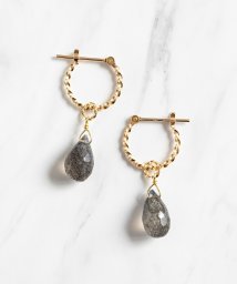 TOCCA(TOCCA)/【WEB限定】LEGAME PIERCED EARRINGS S K10 天然石 ピアス S/ライトグレー系