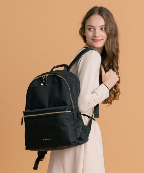 TOCCA(TOCCA)/【A4サイズ対応・撥水・PCポケット付き】SIDE RIBBON BACKPACK リュックサック/ブラック系