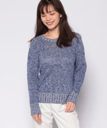 Leilian/カシミヤ混杢調クルーネックニット【BARNA】/505180440