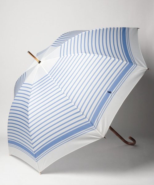 POLO RALPH LAUREN(umbrella)(ポロラルフローレン（傘）)/傘　ツイルボーダー/サックスブルー