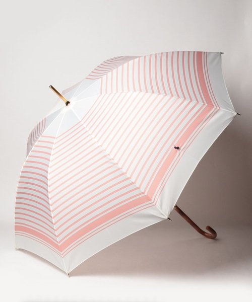 POLO RALPH LAUREN(umbrella)(ポロラルフローレン（傘）)/傘　ツイルボーダー/ピンク