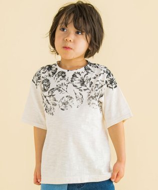 WASK/ボタニカルプリントスラブ天竺ビッグTシャツ(100~160cm)/505223319