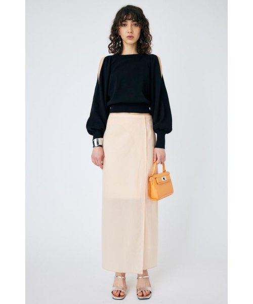 moussy(マウジー)/OPEN SHOULDER KNIT トップス/BLK