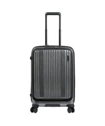 BERMAS(バーマス)/バーマス インターシティ スーツケース Mサイズ 53L フロントオープン ストッパー付き BERMAS 60521 キャリーケース キャリーバッグ/ブラック